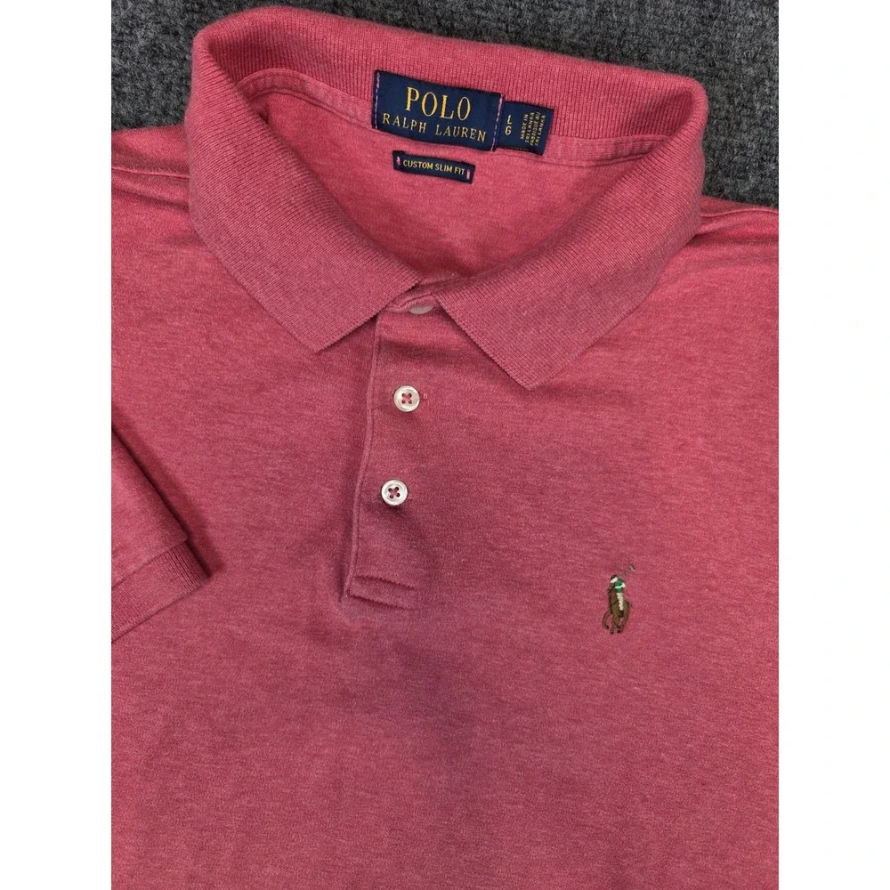 Polo Ralph Lauren Shirt Mens Large Red Golf Casual